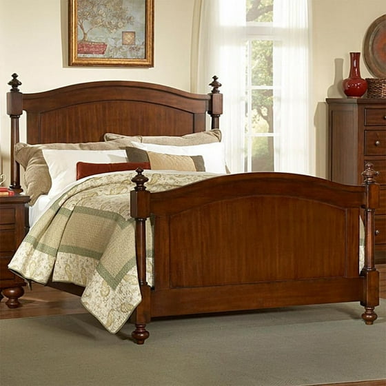 Tribecca Home Amherst Classic Warm Brown Cherry King Size Bed Departments