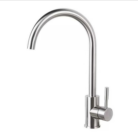 Kitchen Sink Faucets, Washbasin Faucet Sink Laundry Pool Household Rotating Bearing Core 304 Stainless Steel Hot and Cold Kitchen Faucet