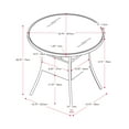 thumbnail image 2 of CorLiving Parksville Resin Wicker and Steel Round Outdoor Bistro Table with Glass Top and Flared Legs, Black, 2 of 7