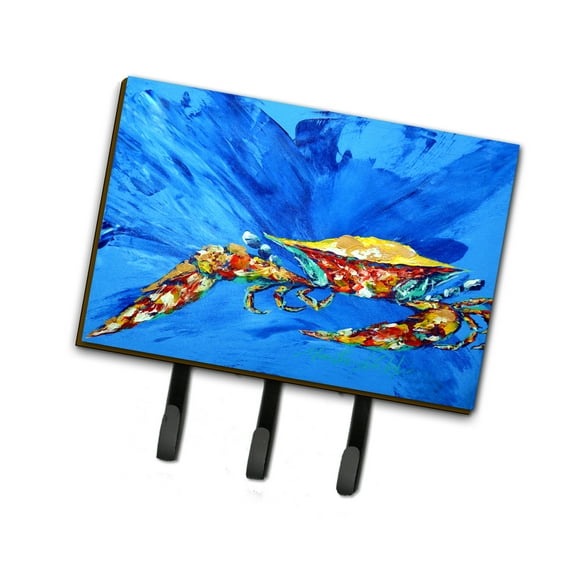 Carolines Treasures MW1163TH68 Big Spash Crab in blue Leash or Key Holder Triple multicolor