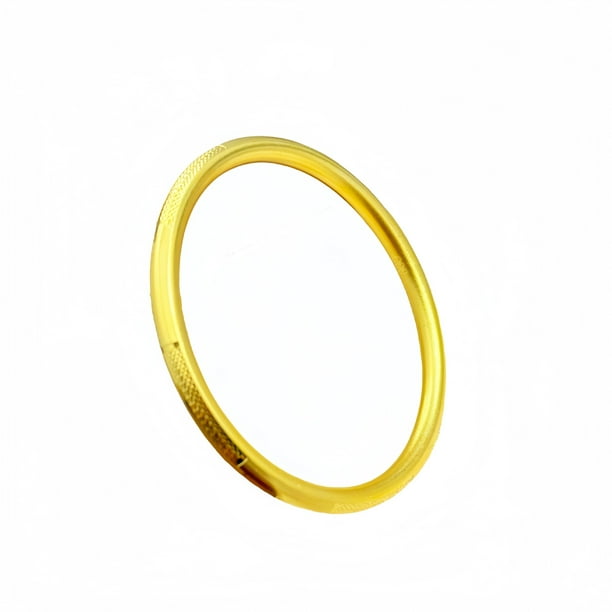 Pulsera chapada en oro para mujer, brazalete brillante con corte CNC, 60 g