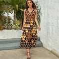 thumbnail image 5 of Honeycomb Print Sleeveless Dress Women's dresses Dress for pregnant women, 5 of 6