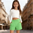 thumbnail image 2 of Girls Athletic Casual Shorts Loose Fit Breathable Playwear Comfortable Elastic Waistband for Sports Outdoor Activities Gymnastics Pants 3-4 Years, 2 of 4