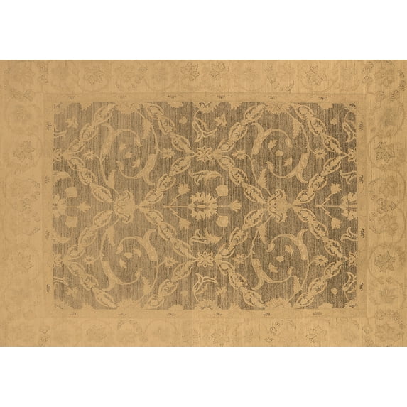 Ahgly Company Indoor Rectangle Oriental Brown Traditional Area Rugs, 7' x 10'