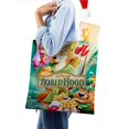 thumbnail image 4 of Robin Hood Bolso de tela con estampado de lienzo para mujer, bolsa de compras reutilizable y estética, con cremallera interior, regalo para mujer, 35 × 40 cm., 4 of 6