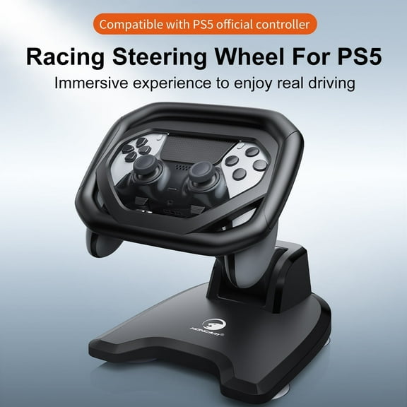 HONCAM PS5 Gaming Racing Wheel Stand for PS5/PS5 Elite Controllers,Steering Wheel Stand with 4 Table Suction Cup for PlayStation 5 Dualsense Controller,More robust and dependable for Immersive Game