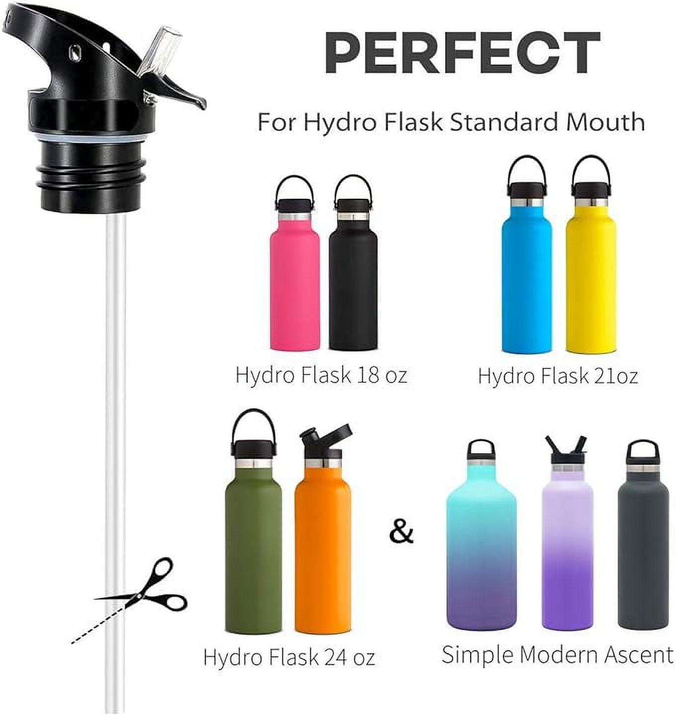 Straw Lid for Hydroflask Standard Mouth,Lid with Straws fit for Hydroflask  18 oz, 21 oz, 24 oz Standard Mouth. Straw Lid for Insulated Water Bottle  Accessories (B-1 PC) 