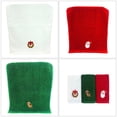 thumbnail image 3 of BEADCEST 3Pcs Reindeer Hand Towels Cotton Face Washing Towel Holiday Decor for Daily Use, 3 of 5
