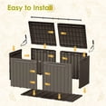 thumbnail image 5 of Homall 98 Gallon Deck Box with Lockable Lid, Waterproof Outdoor Storage Container for Patio, Garden & Backyard, Brown, 5 of 7
