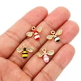 thumbnail image 3 of Uxcell 40 Pcs Encanto de Abejas Encantos de Pulsera de Abejas Esmalte Resina Rhinestone para Fabricación de Joyería Amarillo Blanco, 3 of 5