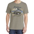 thumbnail image 2 of Wild Bobby, Classic Vintage Ford Bronco Enjoy The Ride, Cars and Trucks, Garment-Dyed Washed Look Short Sleeve Tees, Sand, Small, 2 of 3