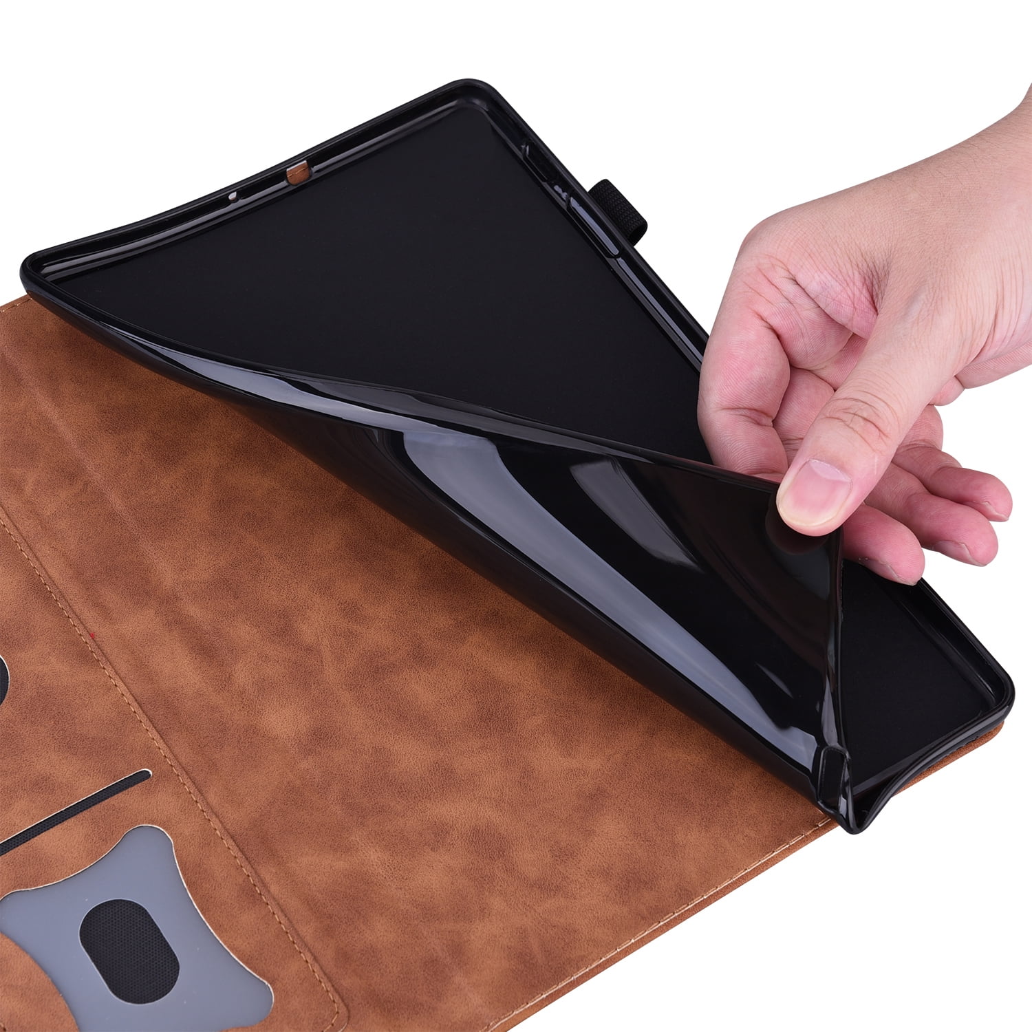 Case for iPad 10th Generation 10.9 Inch 2022, TECH CIRCLE Slim Premium PU Leather Folding Multi-Angle Stand Cover with Front Pocket & Pencil Holder Cover for Apple iPad 10.9 Inch 2022, Brown