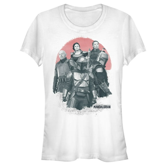 Junior's Star Wars: The Mandalorian Transport Team Graphic Tee White Medium