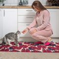 thumbnail image 3 of Geometric Flower and Dahlia Beige Anti Fatigue Kitchen Rugs Set Of 2, Non Slip Washable Decorative Floor Mats for Kitchen Sink Laundry, 17"x30" and 17"x47", 3 of 6