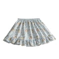 thumbnail image 3 of Skirts for Girls Ruffle Floral Flowy Short Skirts for Girls Cute Summer Skirts for Girls (Light Blue 5-6 Years), 3 of 7