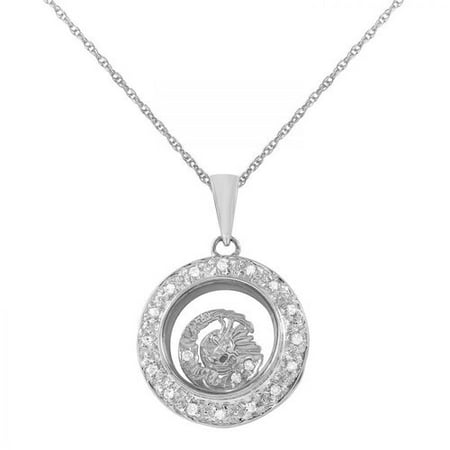 Foreli 0.15CTW Diamond18K White Gold Necklace MSRP$1870.00