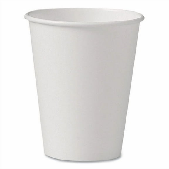 Uncoated Paper Cups, Hot Drink, 8 Oz, White, 1,000/carton | Bundle of 2