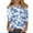 A007-Sky Blue, variant on Summer Tops for Women 2025 Trendy 3/4 Sleeve Oversized Tshirts Floral Print Graphic Tees Dressy Casual Plus Size Blouses Half Sleeve Tunic Tshirt Going Out Tops