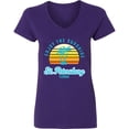 thumbnail image 3 of Inktastic Summer Enjoy the Sunshine St. Petersburg Florida in Blue Women's V-Neck T-Shirt, 3 of 5