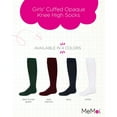 thumbnail image 2 of MeMoi  Cuffed Opaque Knee High Socks - Girls - Female, 7-8, Dark Maroon, 2 of 9