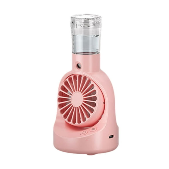 RBCKVXZ Portable Handheld Spray Fan Computer Mobile Desktop Spray Fan Big Wind USB Charging Mute Motor Spray Small Fan Hanging Type Humidification Atomization Fan,for Home,Under $10