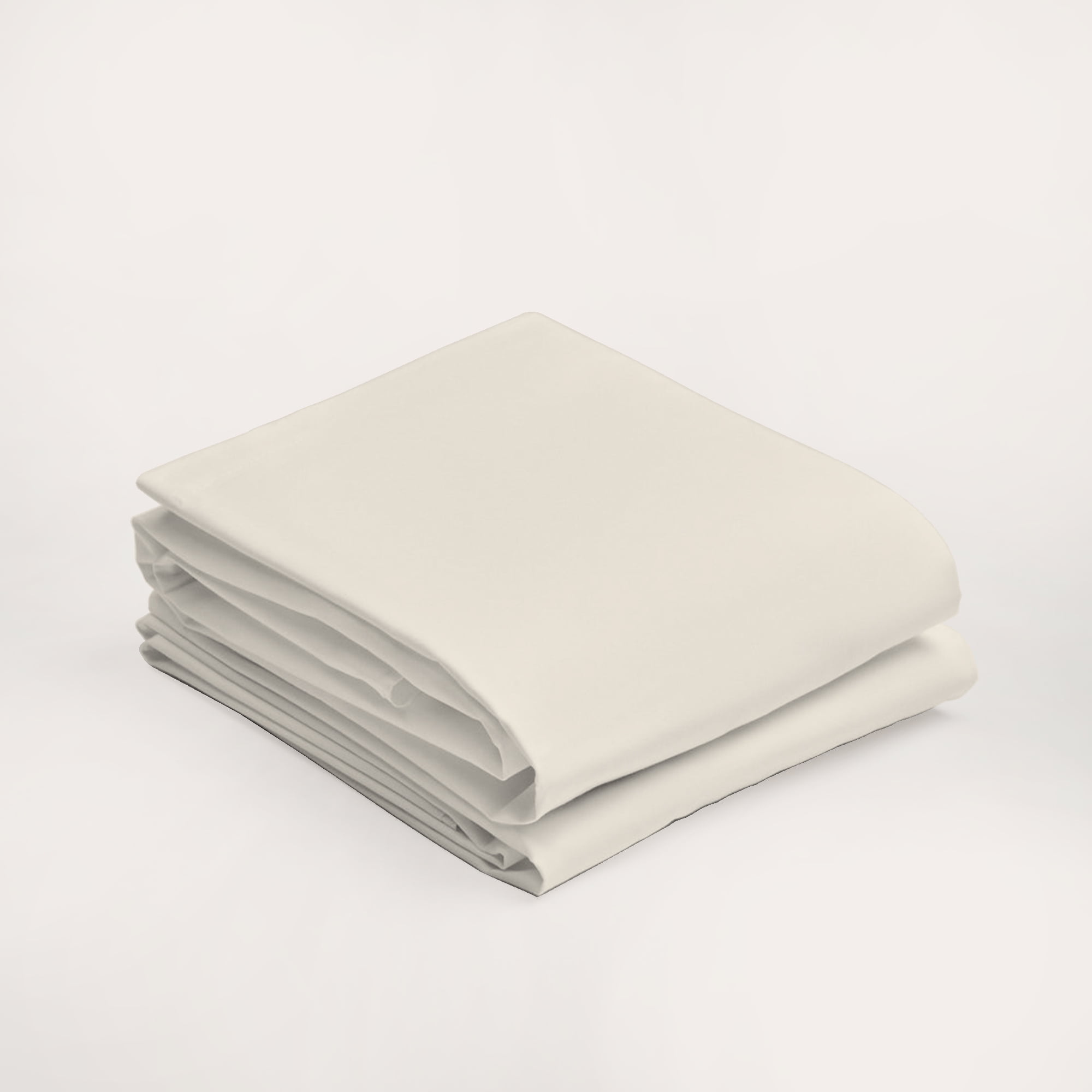 Purity Home 100% Organic Cotton King Ivory Percale Pillowcases, 300 Thread Count Breathable, Super Soft, & Cozy 2-Piece Set