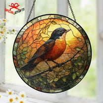 Bird Stain Glass Suncatcher, Bird Window Hangings, Memorial Gift For Mom, Bird Lovers Gift, Suncatcher Home Decor