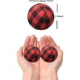 thumbnail image 2 of 6 Pieces 2.76in Christmas Hanging Ball Ornaments Black and Red Buffalo Plaid Xmas Ball Christmas Tree Hanging Ornaments Hanging Crafts for Party Decoration, 2 of 7