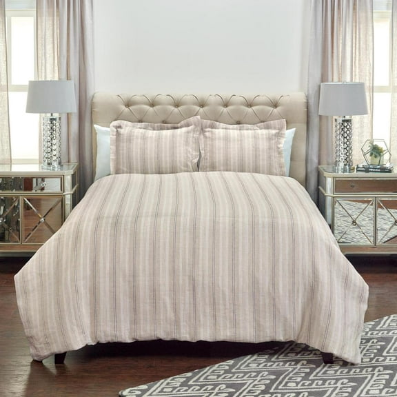 Rizzy Home Stripe Adeline 20" x 36" Linen King Sham in Natural