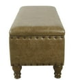 thumbnail image 2 of HomePop Banc de Rangement Traditionnel en Similicuir Grand Format avec Garniture de Clous Décoratifs, Brun, 2 of 8