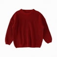 thumbnail image 4 of Godom Toddler Baby Girl Boy Oversized Sweater Long Sleeve Crewneck Sweatshirt Warm Fall Winter Knit Pullover Tops, 4 of 4