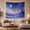 Aurora Snowfield, variant on Snow Mountain Cabin with Glowing Windows and Lantern Path, Mystical Fantasy for Nature Lovers, Tranquil Wall Art Christmas Gift Tapestry Wall Hanging for Bedroom and Living Room