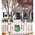 thumbnail image 3 of Hello Front Door Sign Funny Wreaths Hanging Wooden Plaque Decoration Round Rustic Wood Farmhouse Porch Decor for Home Front Door Decor, 12 x 12 Inch, 3 of 5