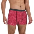 thumbnail image 5 of Men's Boxer Briefs, Red Glitter Lightning Print Soft Comfy Mens Underwear Boxer Briefs Breathable With Widen Waist, 5 of 7