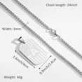 thumbnail image 5 of Metaljc Stainless Steel Initial Necklace, A-Z American Flag Dog Tag, Valentine's Gift for Men Women, 5 of 6