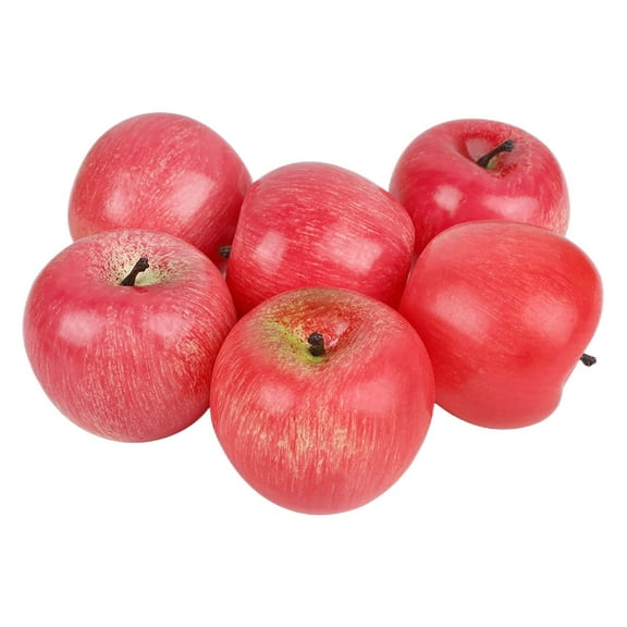 OGITUDE 6pcs Imitation Apples Model Decor Realistic Fruit Model Ornament Photography Prop