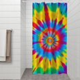 thumbnail image 2 of Colorful Rainbow Tie Dye Spiral Pattern Shower Curtain 36"x72" ,Bathroom Decorative Shower Curtains Set with 12 Hooks,Modern Waterproof Washable Shower Curtain, 2 of 6