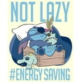 thumbnail image 2 of Men's Lilo & Stitch Not Lazy, Saving Energy  Graphic Tee Beige 2X Large, 2 of 4
