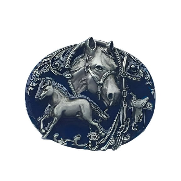 Fachoice Horse Warrior Belt Buckle for Men Horse Head Oval Belt Buckle, Cool Horse Animal Belt Buckle Men’s Running Horse Western Belt Buckle Jewelry Celtic Horse Head Cowboy Belt Buckle