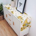 thumbnail image 5 of Camino de mesa rústico con decoración de girasol y abeja para cocina, camino de mesa de arpillera de lino con diseño floral de gnomo dulce, 5 of 5