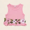 thumbnail image 5 of Xyant Toddler Baby Girl Clothes Knit Floral Fly Sleeve Tops Shorts Cute Summer Spring Outfits Infant Baby Girl Clothing Set (Pink,12-18 Months), 5 of 7