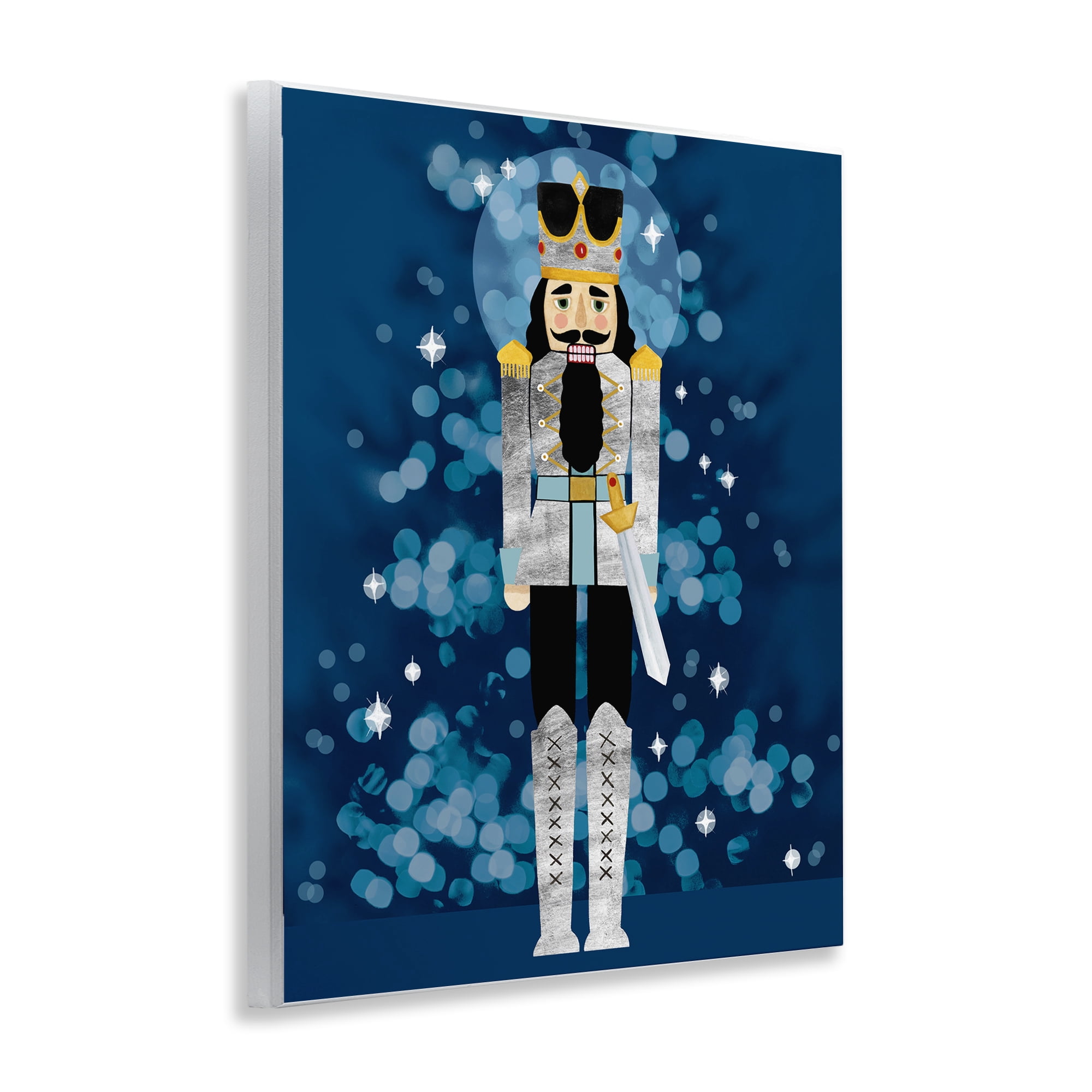 Stupell Industries Seasonal Modern Nutcracker Holiday Painting Unframed Art Print Wall Art, 11 x 14