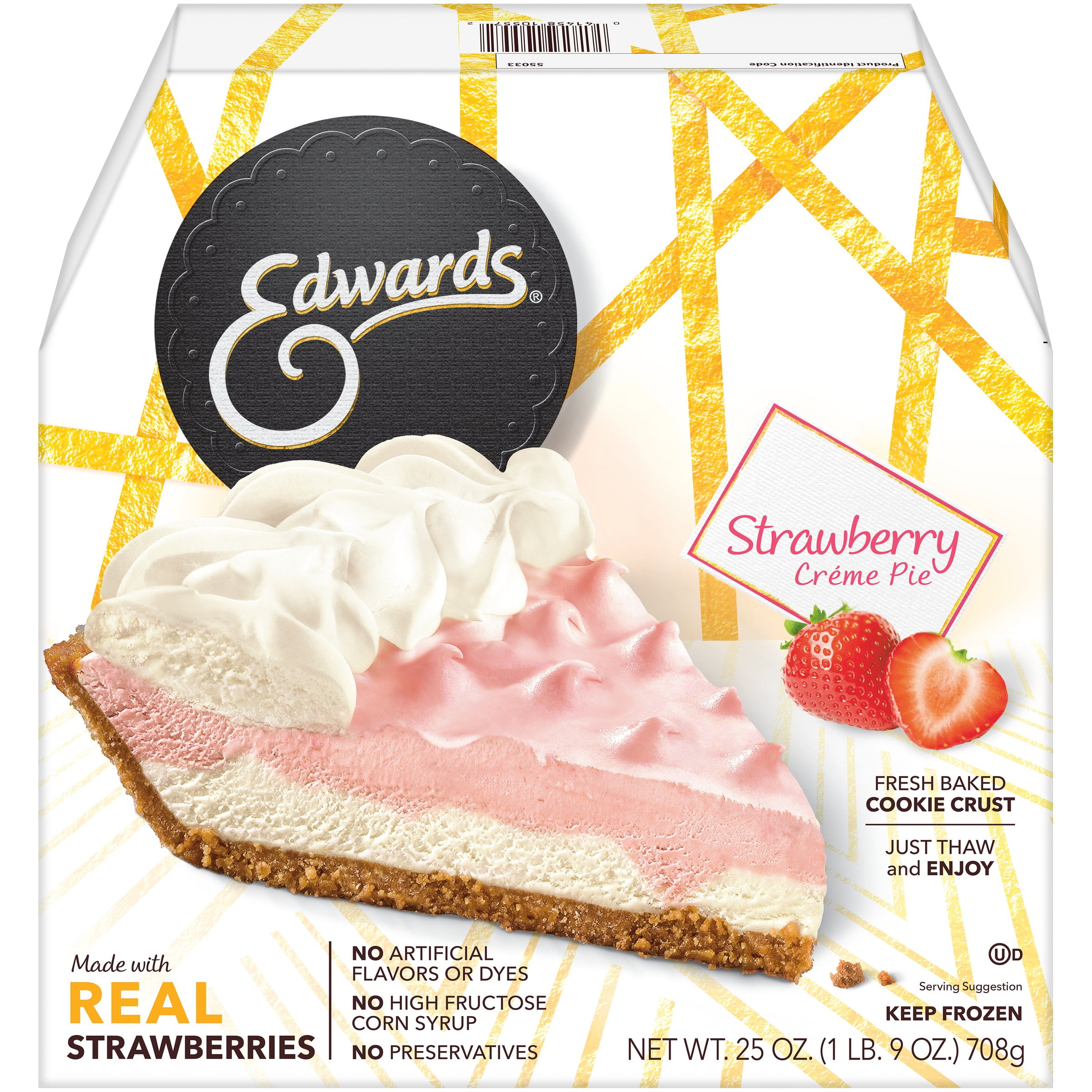 Edwards Strawberry Crme Pie 25 oz. Box