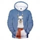 thumbnail image 5 of Sudadera con capucha con estampado 3D de alpaca para niños, de manga larga, para correr al aire libre, de gran tamaño, 5 of 5