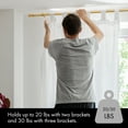thumbnail image 6 of MERIVILLE 1-Inch Diameter Oakley Single Window Treatment Curtain Rod, 48-Inch to 84-Inch, Royal Gold, 6 of 8