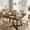 Brown, variant on 31.5 Inch Square Dining Table, Industrial Style Small Kitchen Table with Sturdy Metal Base, Space-Saving Dinner Table for 2-4 People, Brown Finish For Modern & Rustic Decor