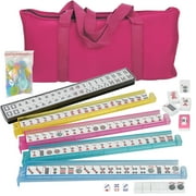 ZenSports American Mahjong Set Complete Families Game W/4 All-in-One Rack/Pushers & Padded Bag