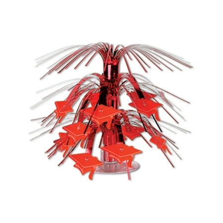 Beistle Red Graduation Graduate Grad Cap Mini Cascade Centerpiece Party Decoration
