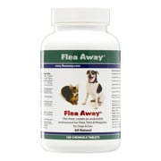 Flea Away Natural Flea Tick Mosquito Repellent for Cat Dog 100 Tabs, Single