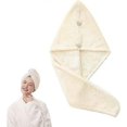 thumbnail image 1 of Super Absorbent Hair Turban Towel - Coral Fleece Hair Turban Towel, Hair Drying Cap Crday Gift, 1 of 5